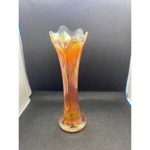 Carnival Marigold Rib Vase Swung